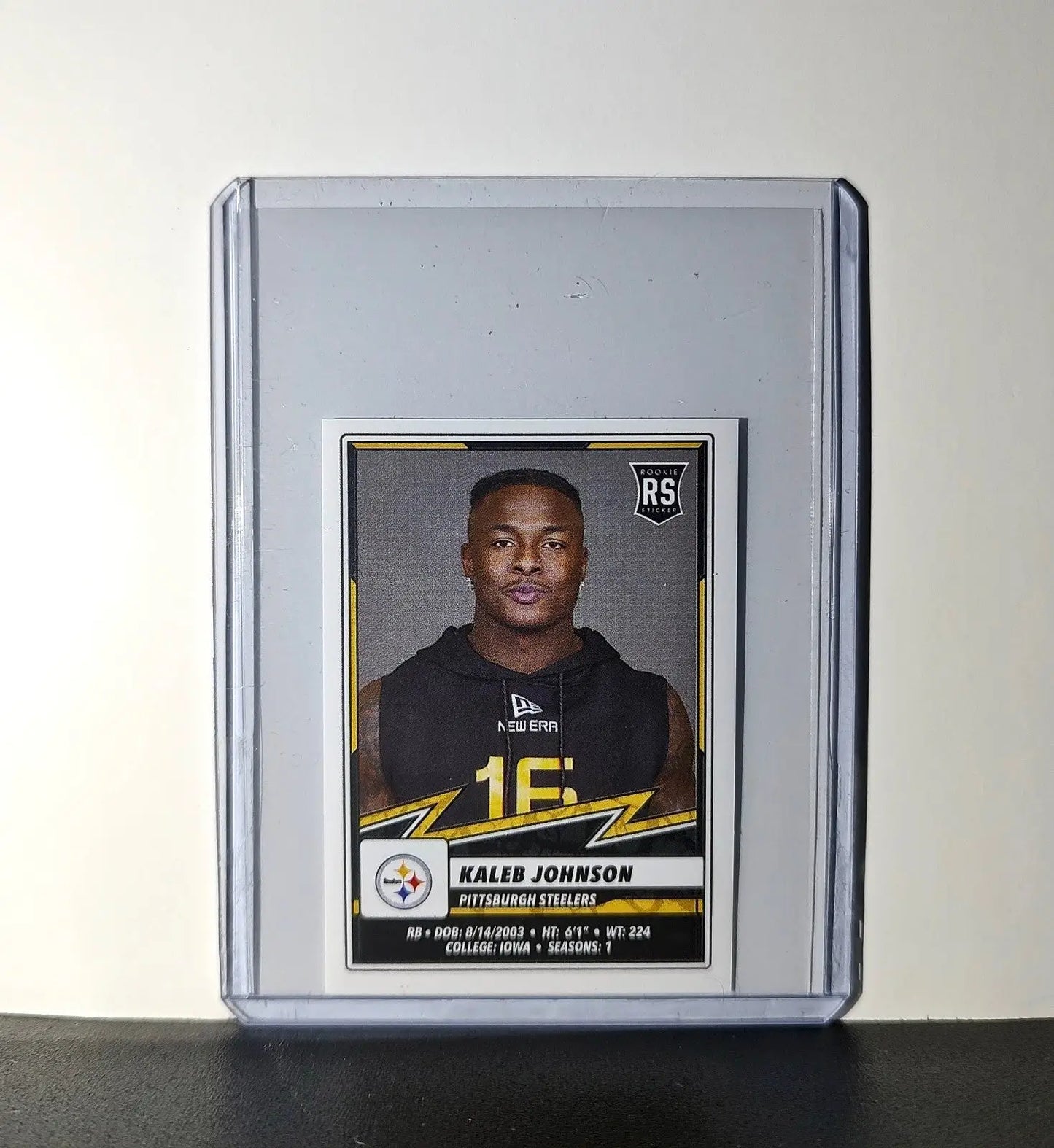 Kaleb Johnson Rookie 2025 Panini NFL #156 Sticker Steelers