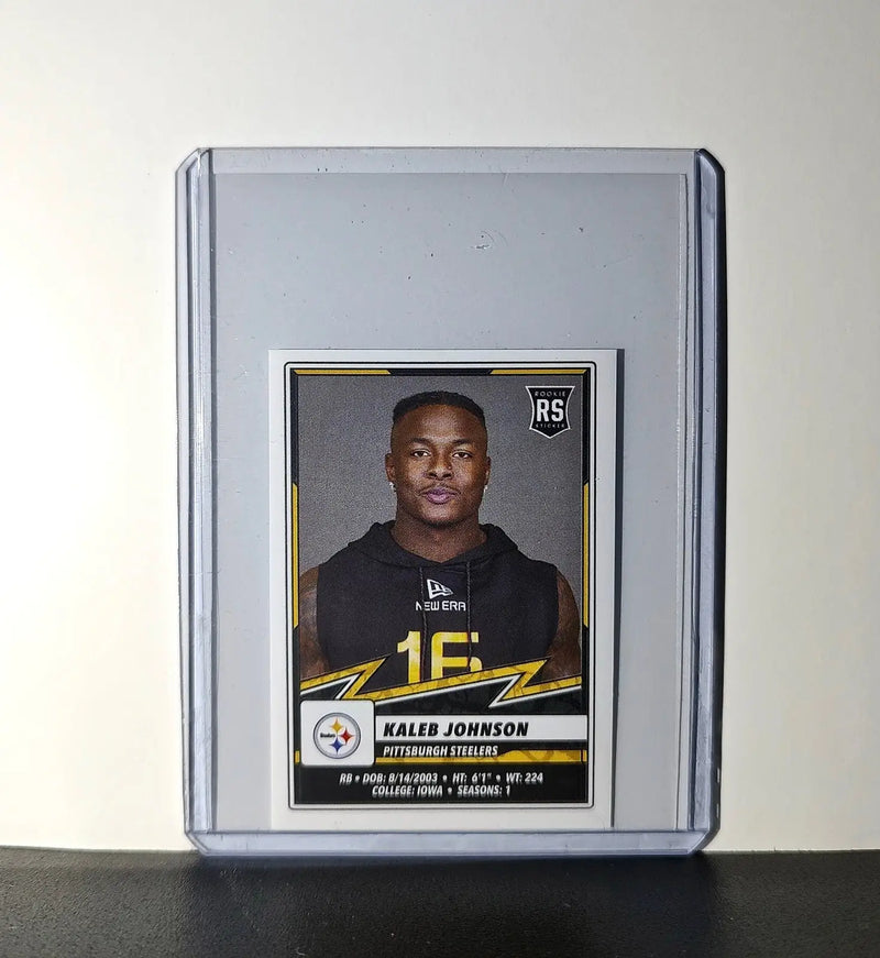 Kaleb Johnson Rookie 2025 Panini NFL #156 Sticker Steelers