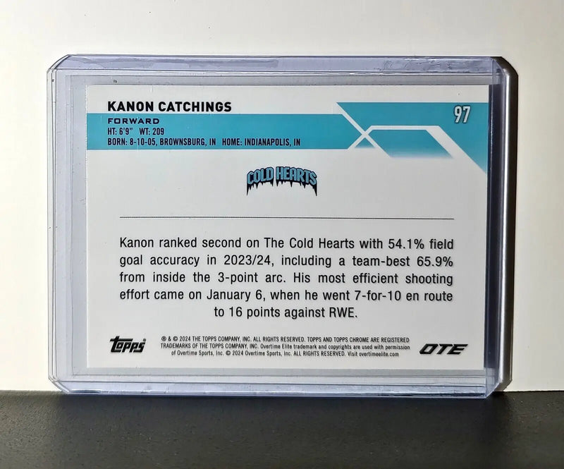 Kanon Catchings Rookie Card 2023-24 Topps Chrome Overtime #97 Cold Hearts