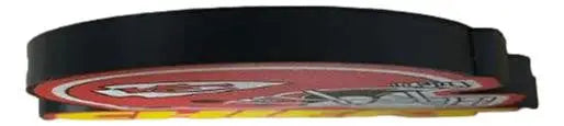 Black and red hockey puck with Kansas City Chiefs logo for fan wall decor and desk display
