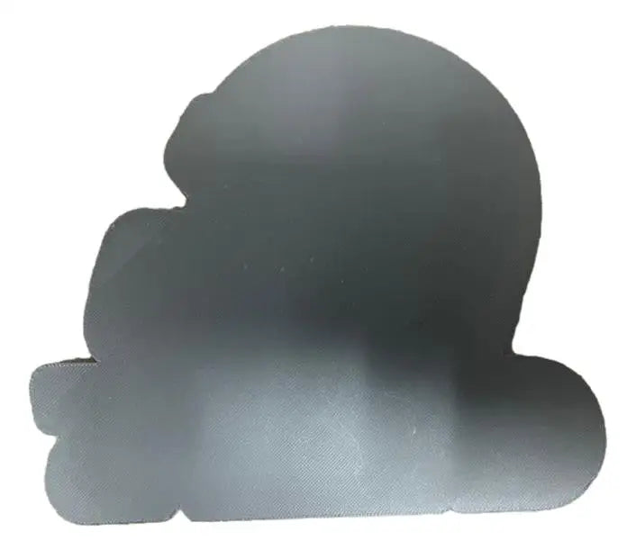 Gray irregularly shaped Kansas City Chiefs logo sticker for fan wall decor and desk display