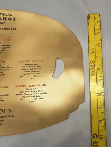 KAPHANS Astronaut Paper Mask Kids Menu Houston Tx Apollo Astroworld 1977 NASA - Entertainment Memorabilia