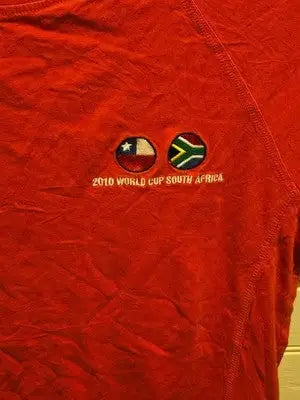 Kappa T-Shirt Mens M 2010 World Cup South Africa Red Short Sleeve Logo Patch - Apparel