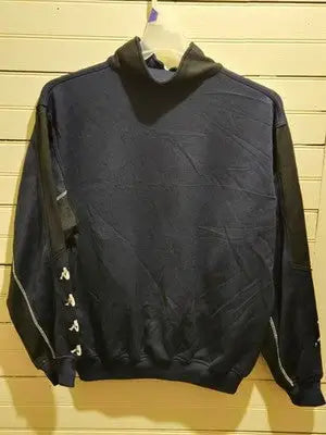 Kappa Track Jacket Mens L Navy Full Zip Logo Tape Sleeve Athletic Classic - Apparel