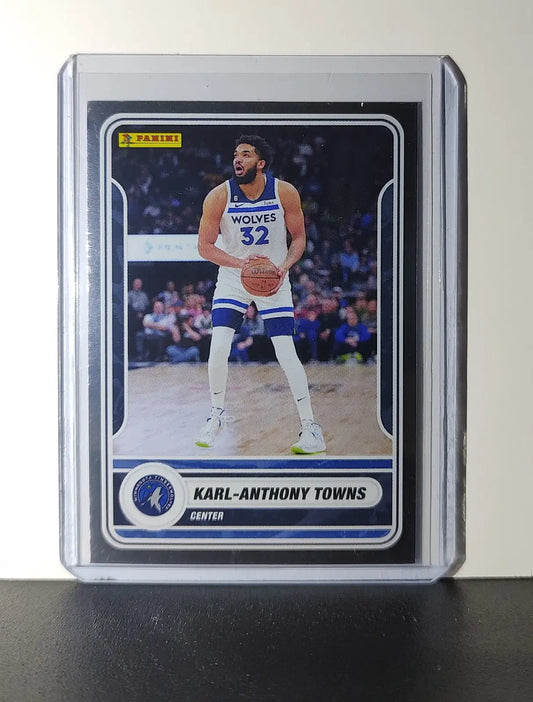 Karl-Anthony Towns 2023-24 Panini NBA Sticker Foil Card 8 Minnesota Timberwolves - Basketball Card Single