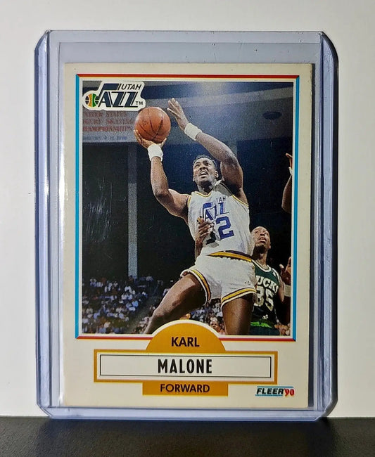 Karl Malone 1990 Fleer NBA #188 Card Utah Jazz - Basketball Card Single