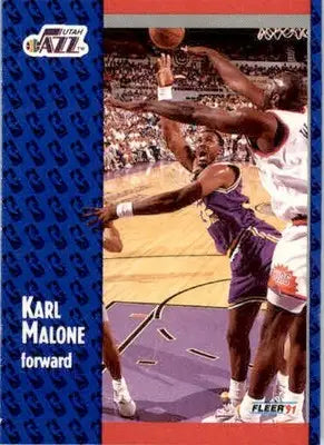 Karl Malone - 1991-92 Fleer - #201 - Basketball - Basketball Card Single