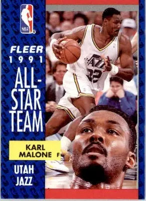 Karl Malone - 1991-92 Fleer - #219a - Basketball - Basketball Card Single