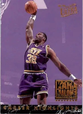 Karl Malone - 1993-94 Ultra - #9 - Karl Malone Career Highlights Basketball - Basketball Card Single