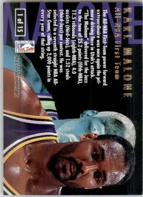 Karl Malone - 1994-95 Ultra - #1 - All-NBA Basketball - Basketball Card Single