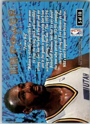 Karl Malone - 1994-95 Ultra - #5 - Ultra Power Basketball - Basketball Card Single