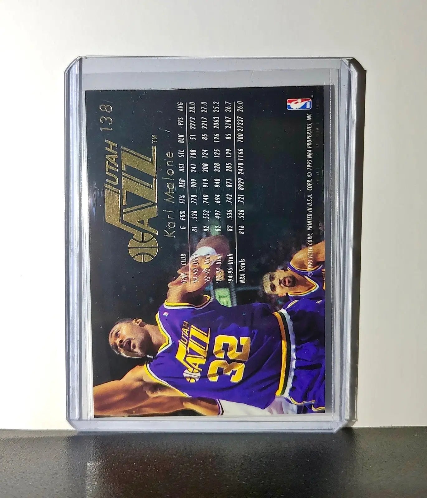 Karl Malone 1995-96 Flair NBA #138 Card Utah Jazz - Basketball Card Single