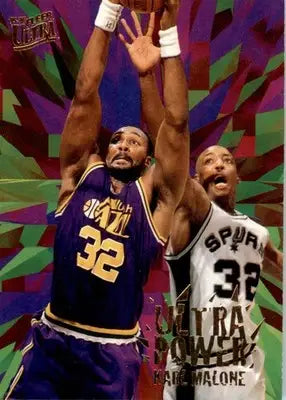 Karl Malone - 1995-96 Ultra - #5 - Ultra Power Basketball - Basketball Card Single