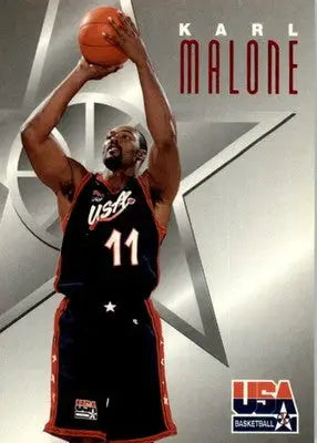 Karl Malone - 1996 SkyBox Texaco USA - #4 - Basketball - Basketball Card Single