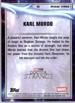 Karl Mordo - 2025 Topps Chrome Marvel Studios - #69 - Prism Refractor - Marvel Card Single