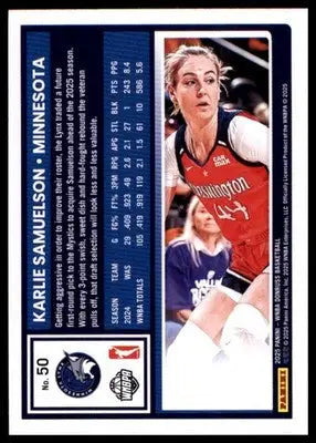 Karlie Samuelson Base Donruss WNBA 50 NM - Basketball Card Single