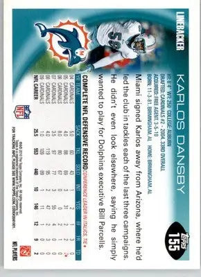 Karlos Dansby - 2010 Topps - #155 - Football - Football Card Single