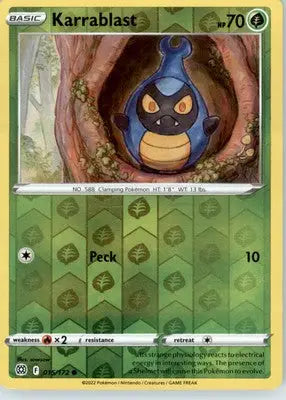 Karrablast - SWSH09: Brilliant Stars - Reverse Holo LP - #015/172 - Pokémon Card Single