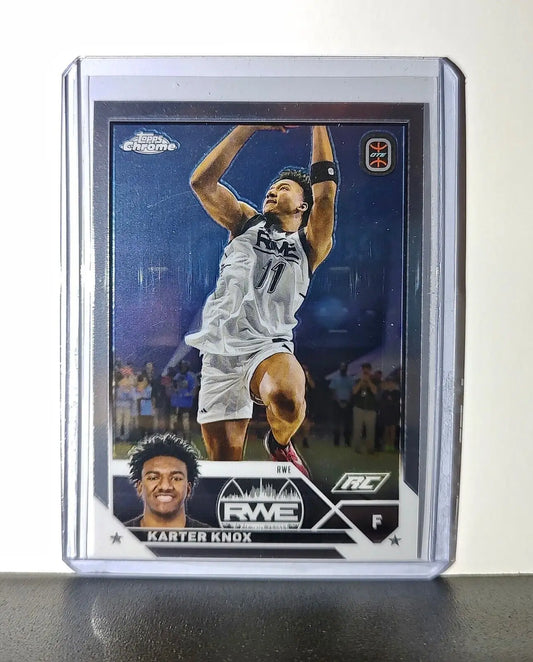 Karter Knox Rookie Card 2023-24 Topps Chrome Overtime #58 RWE - Basketball Card Single