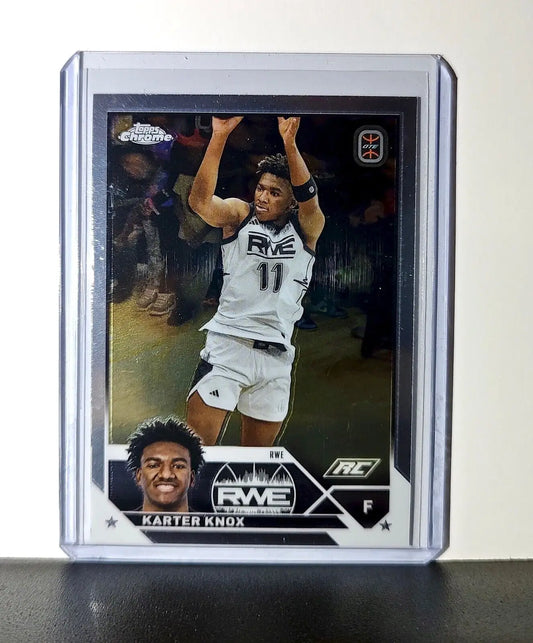 Karter Knox Rookie Card 2023-24 Topps Chrome Overtime #89 RWE - Basketball Card Single