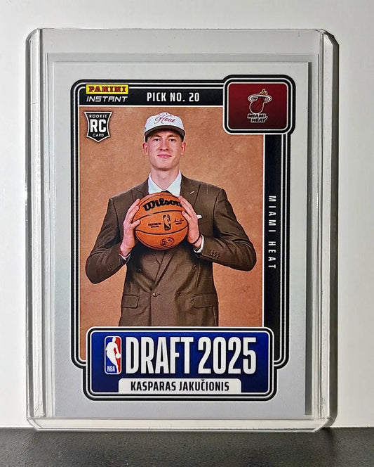 Kasparas Jakucionis Rookie 2025-26 Panini NBA #20 Draft Night Card Miami Heat - Basketball Card Single