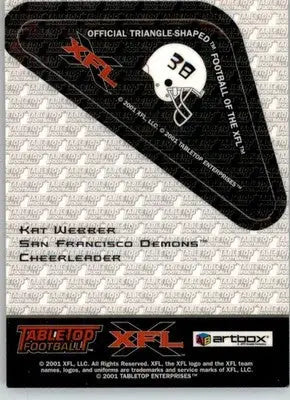 Kat Webber - 2001 ArtBox XFL Tabletop - #38 - Football - Football Card Single
