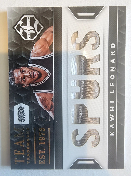 Kawhi Leonard 2015 Panini Limited Team Trademarks Patch #18/25 - Basketball Card Single
