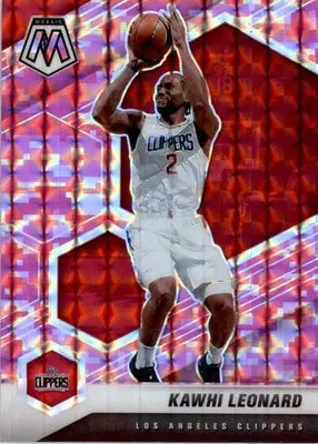 Kawhi Leonard - 2020-21 Panini Mosaic - #144 - Mosaic Camo Pink Basketball - Basketball Card Single
