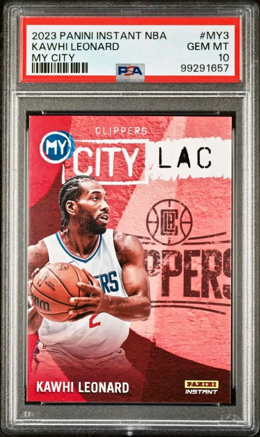 Kawhi Leonard 2023 Panini MyCity NBA #MY-3 Basketball Card PSA 10 Gem Mint - Basketball Card Single
