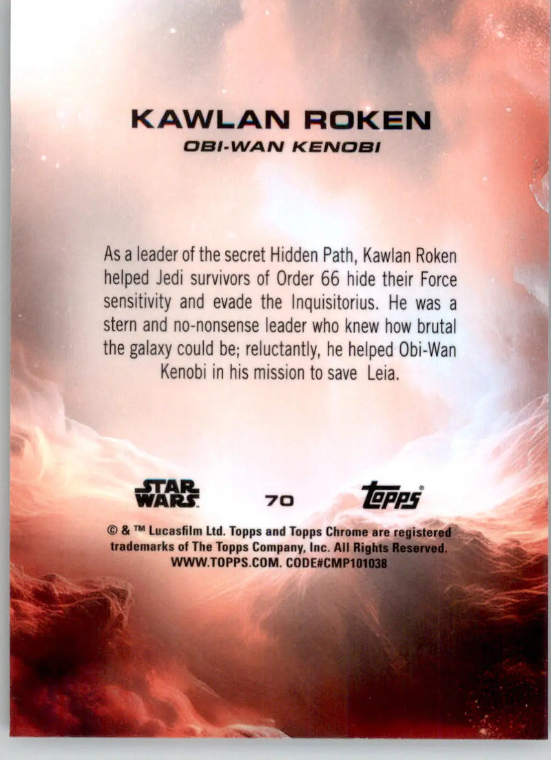 Kawlan Roken - 2025 Topps Chrome Sapphire Edition Star Wars - #70 - Non_sport