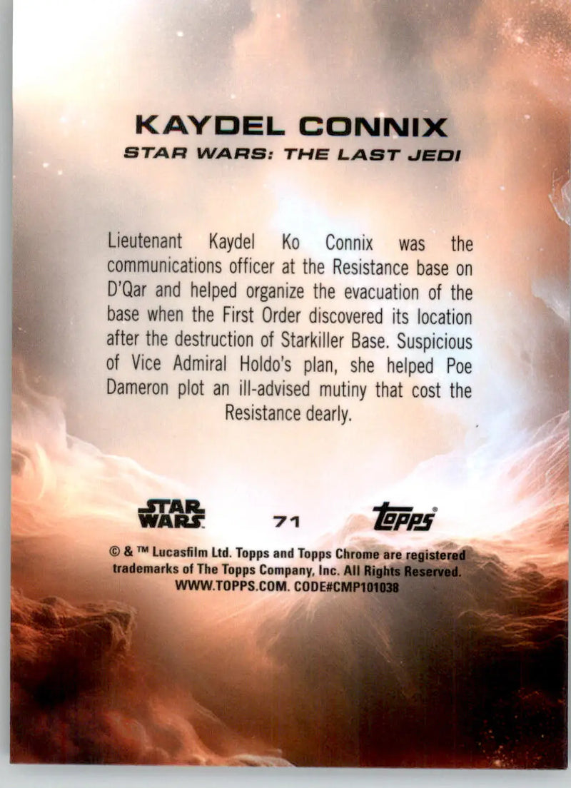 Kaydel Connix - 2025 Topps Chrome Star Wars - #71 - Non_sport