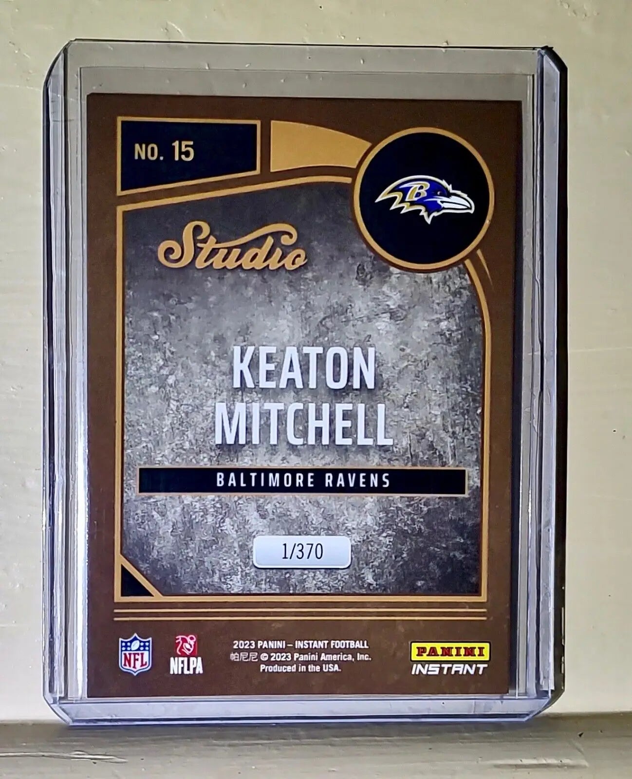 Keaton Mitchell 2023 Panini NFL Studio Rookies #15 Rookie Card 1/370 - Football Card Single
