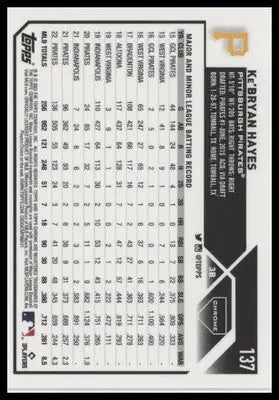 Ke’Bryan Hayes 2023 Topps Chrome #137 Pittsburgh Pirates - Baseball Card Single