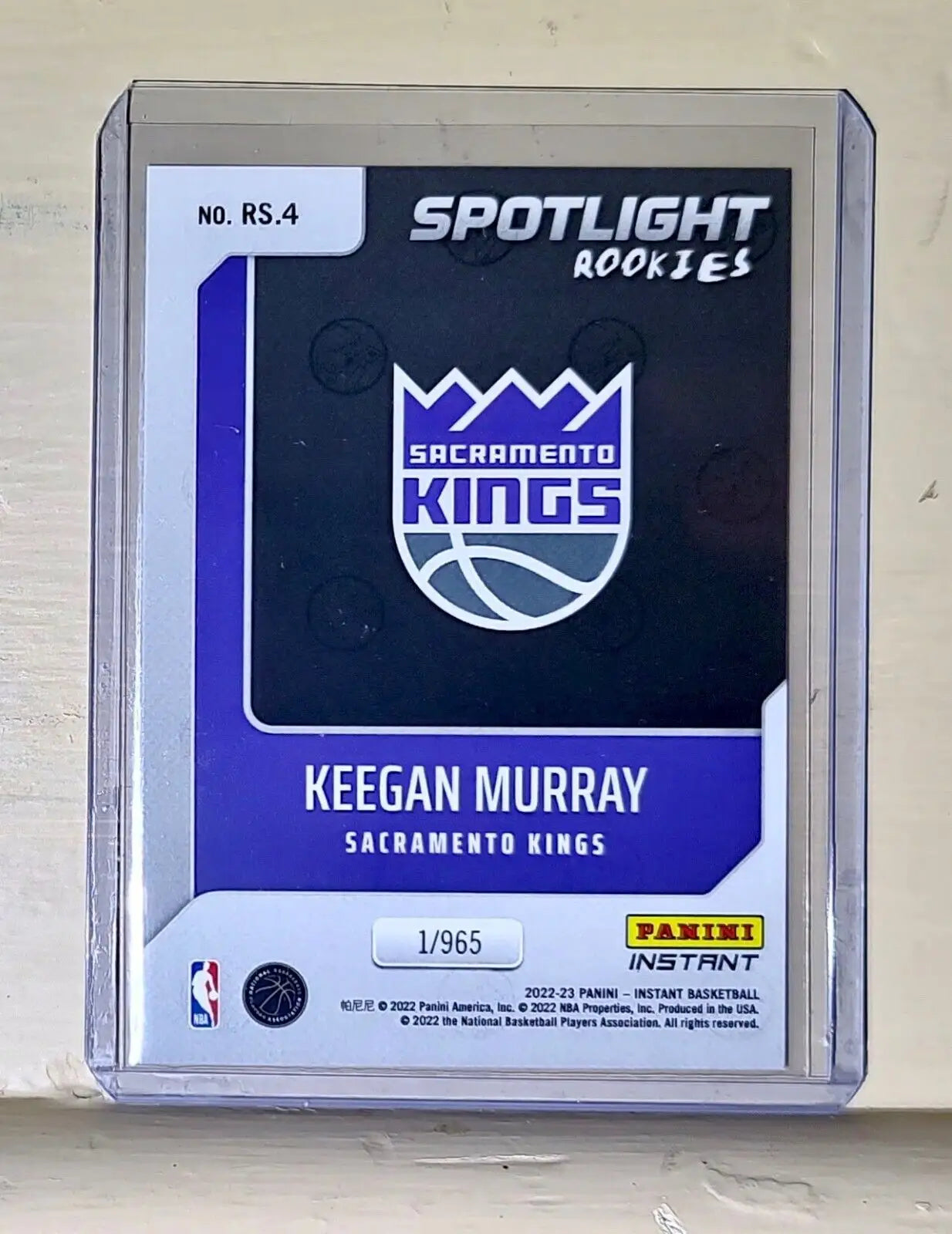 Keegan Murray 2022-23 Panini NBA #4 Spotlight Rookies Card 1/965 - Basketball Card Single
