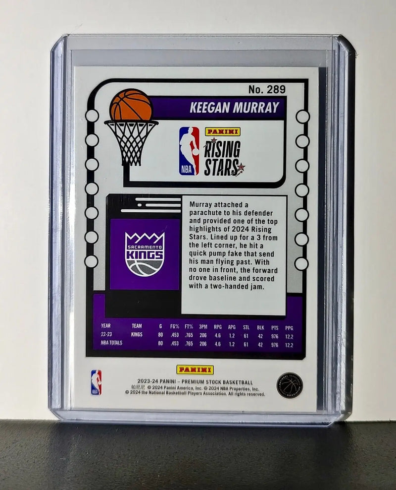 Keegan Murray 2023-24 Panini Premium NBA Hoops Rising Stars #289 Card Kings - Basketball Card Single
