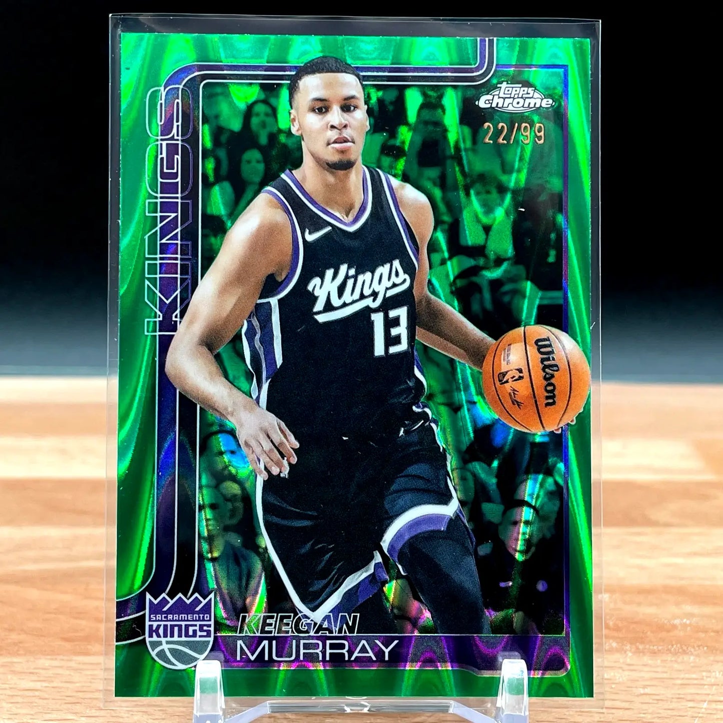 Keegan Murray 2025-26 Topps Chrome Basketball Green /99 #227 SAC Kings CG16 - Basketball Card Single