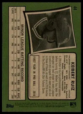 Keibert Ruiz 2020 Topps Heritage Minor League #44 Oklahoma City Dodgers - Baseball Card Single