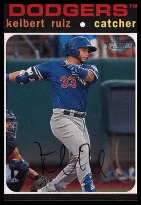 Keibert Ruiz 2020 Topps Heritage Minor League #44 Oklahoma City Dodgers - Baseball Card Single