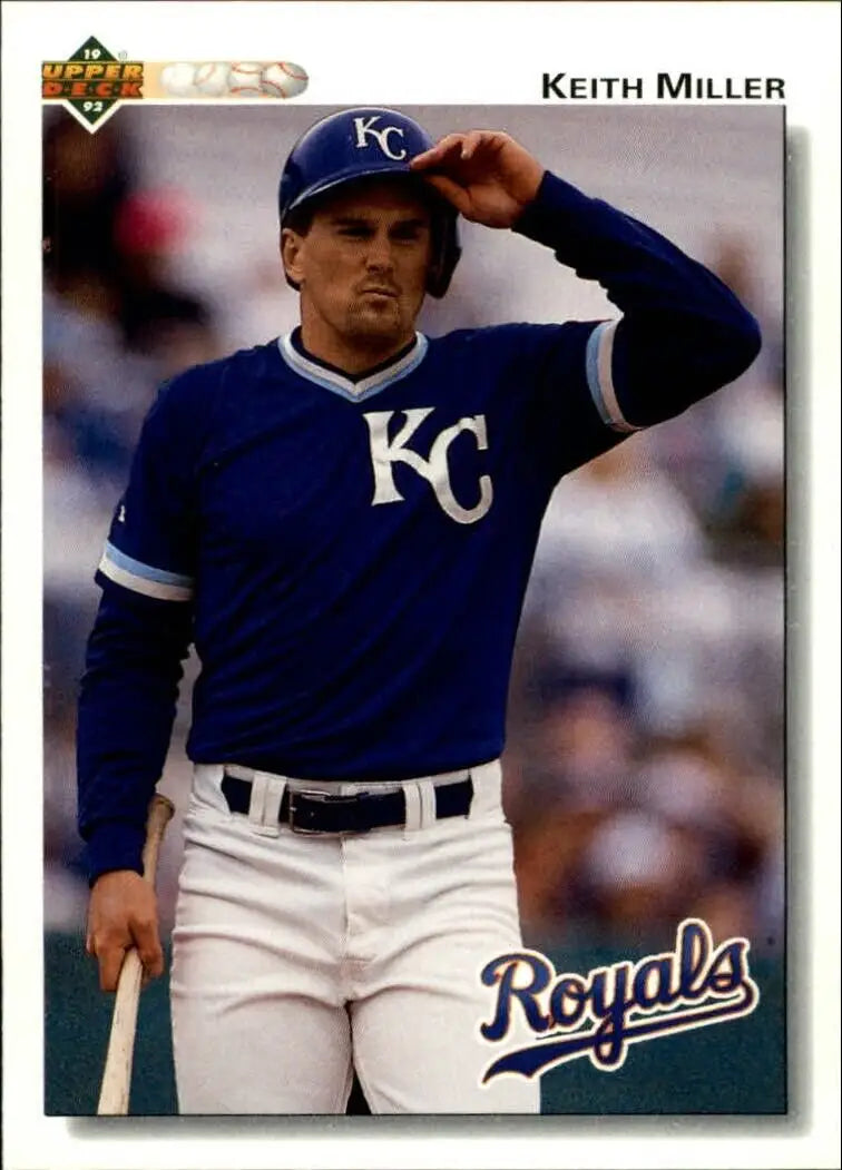 Keith Miller 1992 Upper Deck MLB #704 Baseball Card Kansas City Royals