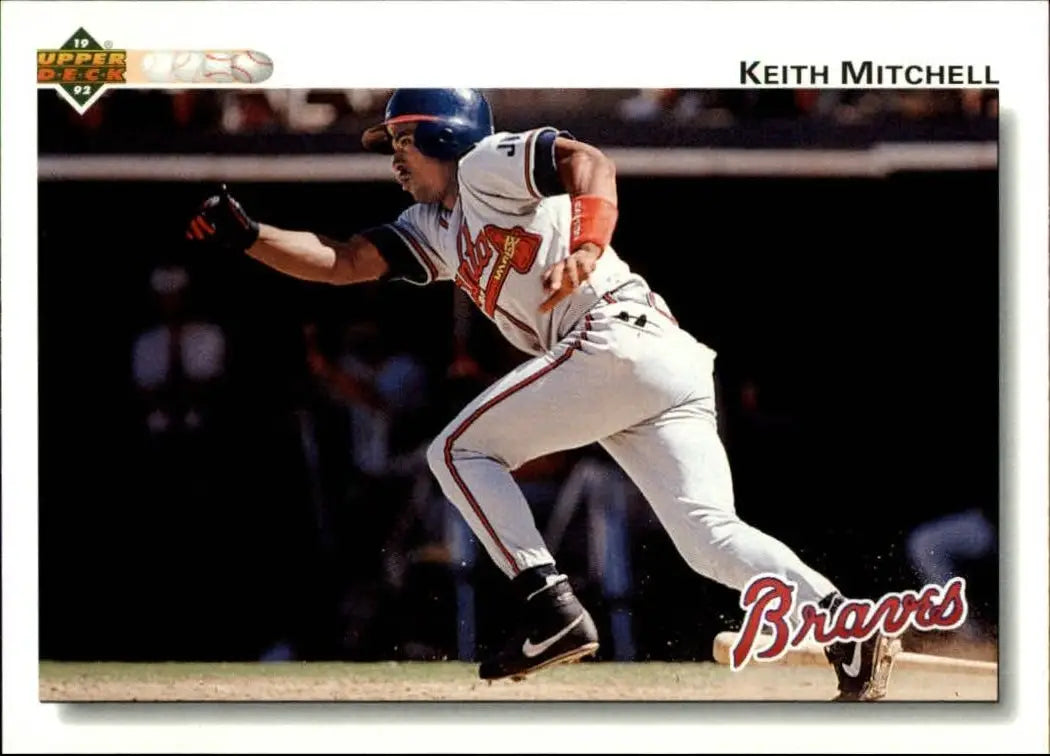 Keith Mitchell 1992 Upper Deck MLB #454 Baseball Card Atlanta Braves