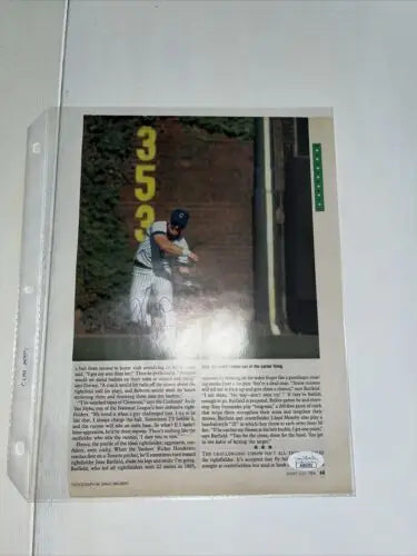 Keith Moreland signed 1986 Sport Magazine Page in protective sleeve, Chicago Cubs collectible