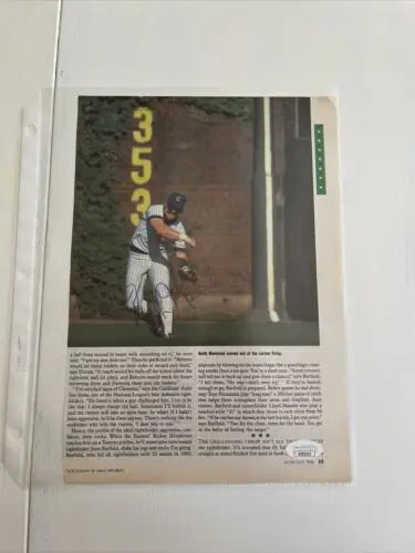 Keith Moreland signed baseball player catching ball on Sport Magazine Page Chicago Cubs