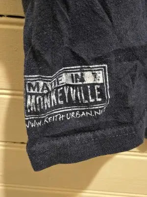 Keith Urban T-Shirt Mens Be Here Tour 2005 Calendar Graphic Navy Tee Concert - Apparel