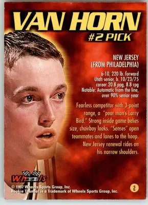 Keith Van Horn - 1997 Wheels Rookie Thunder - #2 - Basketball - Basketball Card Single