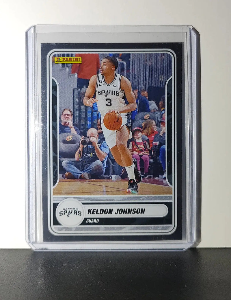 Keldon Johnson 2023-24 Panini NBA Sticker Foil Card #64 San Antonio Spurs - Basketball Card Single