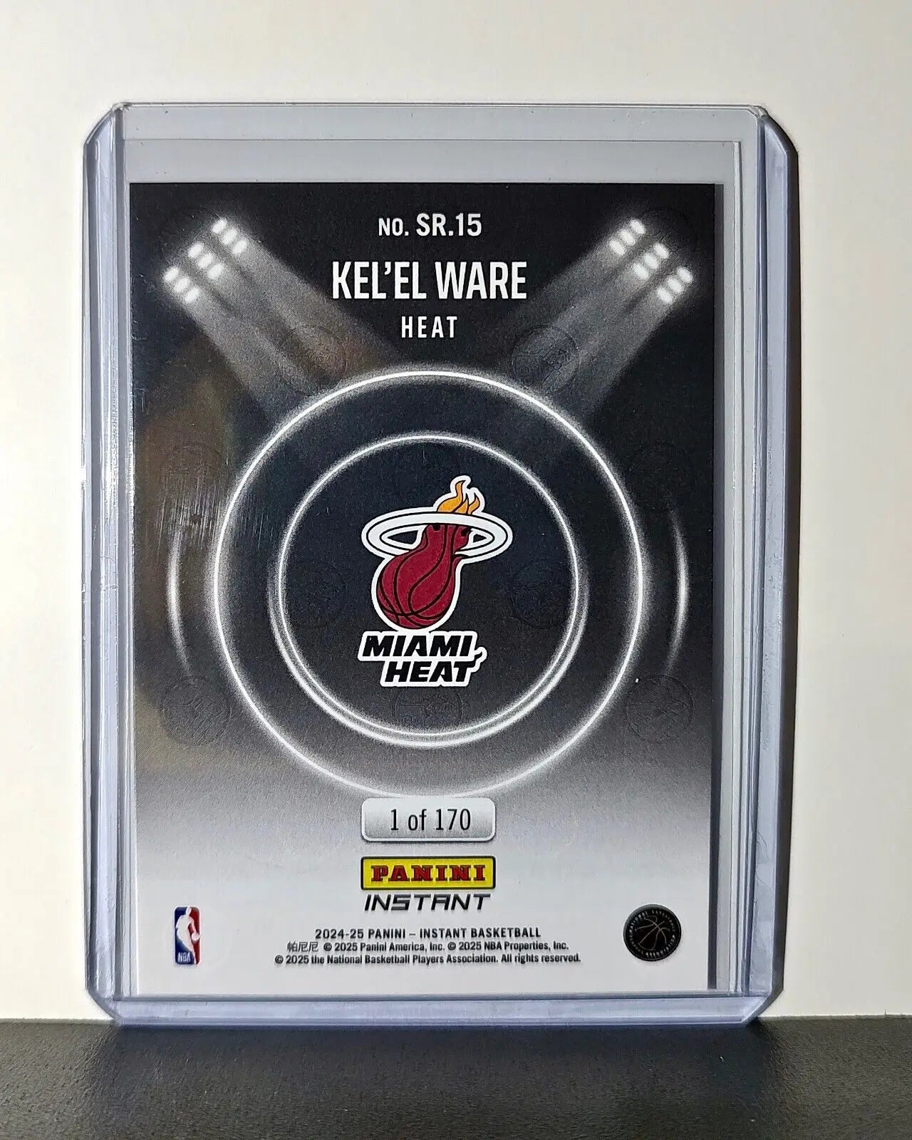 Kel’el Ware Rookie 2024-25 Panini Spotlight Rookies NBA #15 Miami Heat 1 of 170