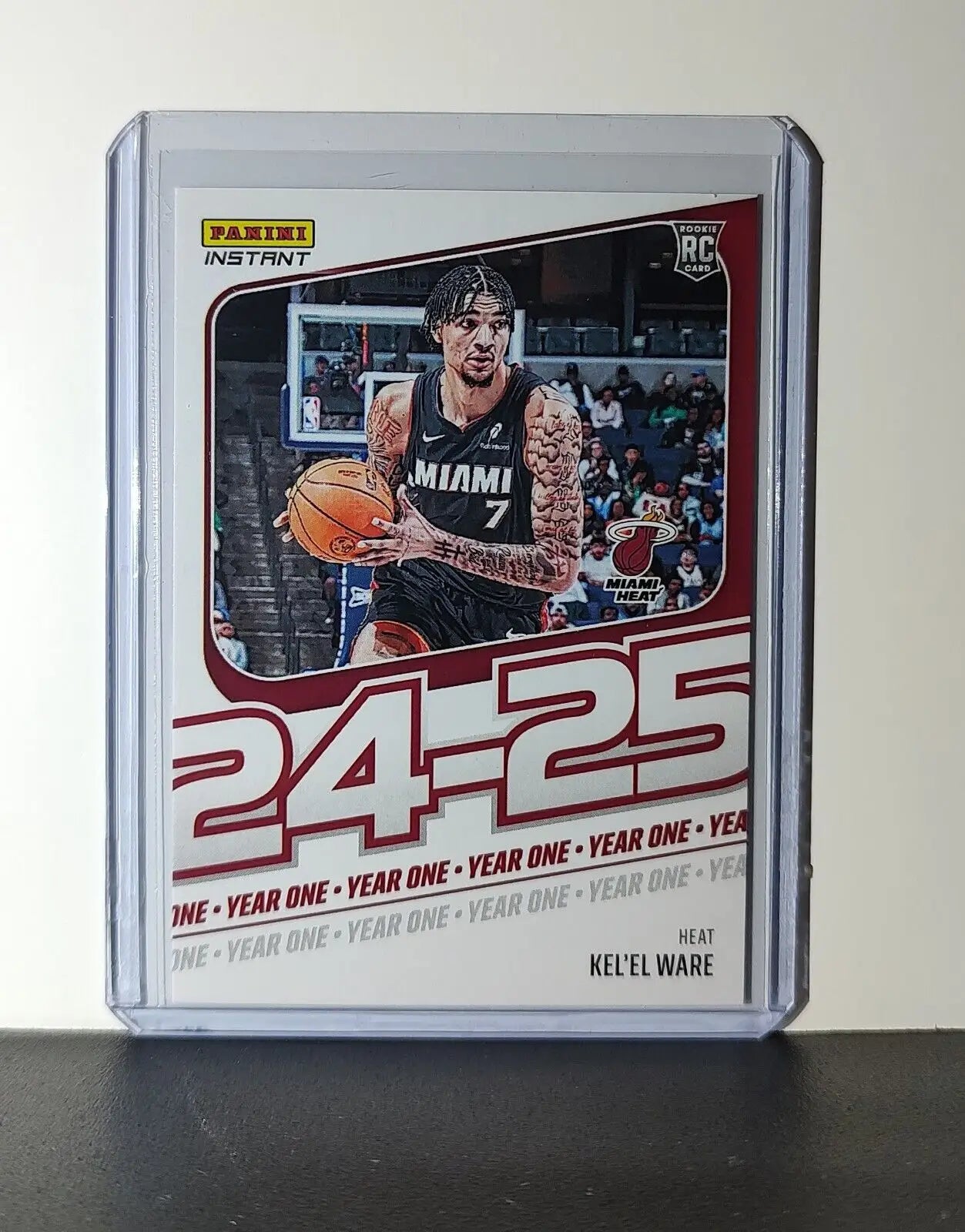 Kel’el Ware Rookie Card 2024-25 Panini Year One #13 Basketball Miami Heat 1/613 - Basketball Card Single