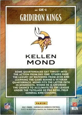 Kellen Mond - 2021 Panini Chronicles - #GK-6 - Gridiron Kings Pink Football - Football Card Single