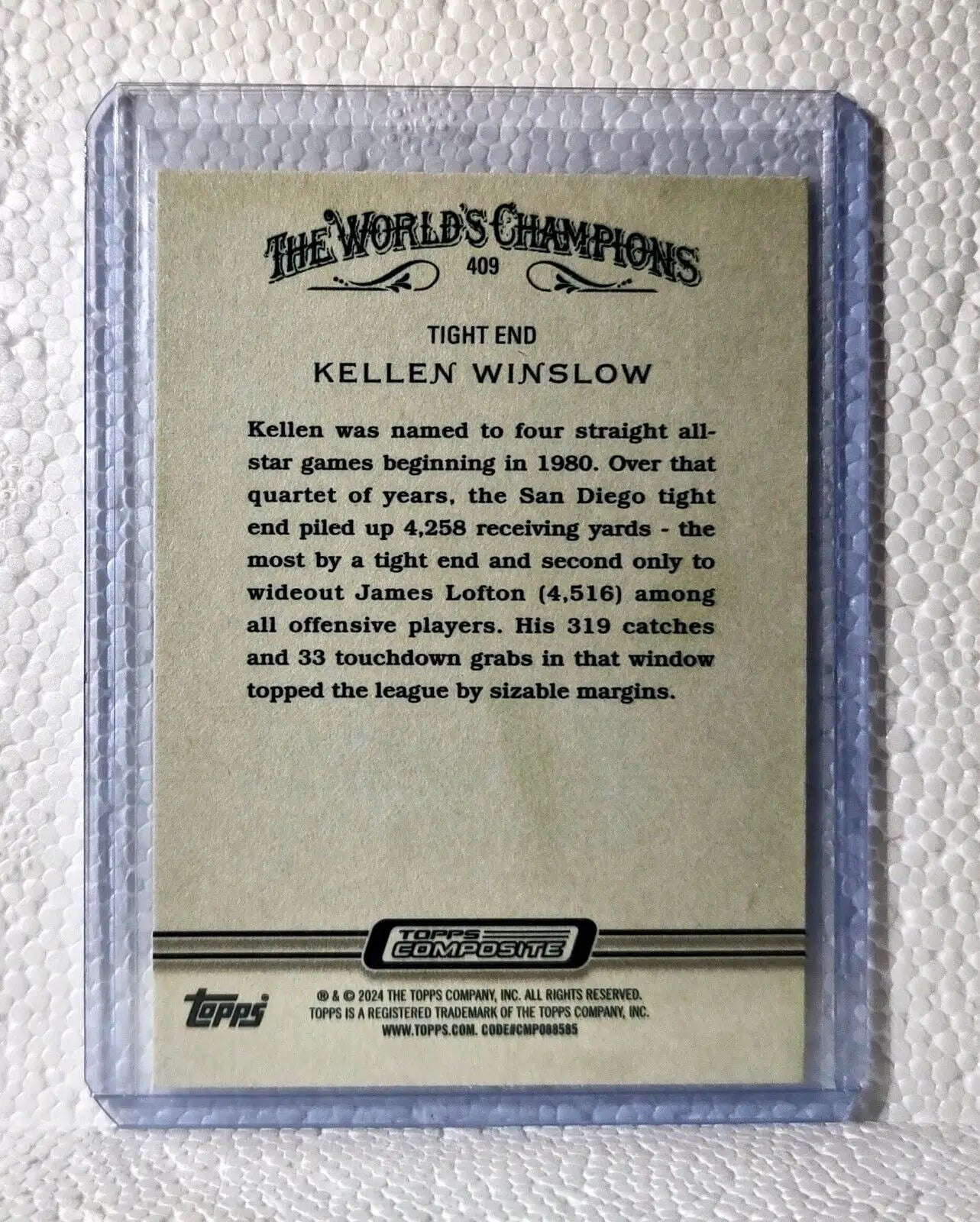 Kellen Winslow 2023 Topps Allen & Ginter NFL #409 Card San Diego Chargers