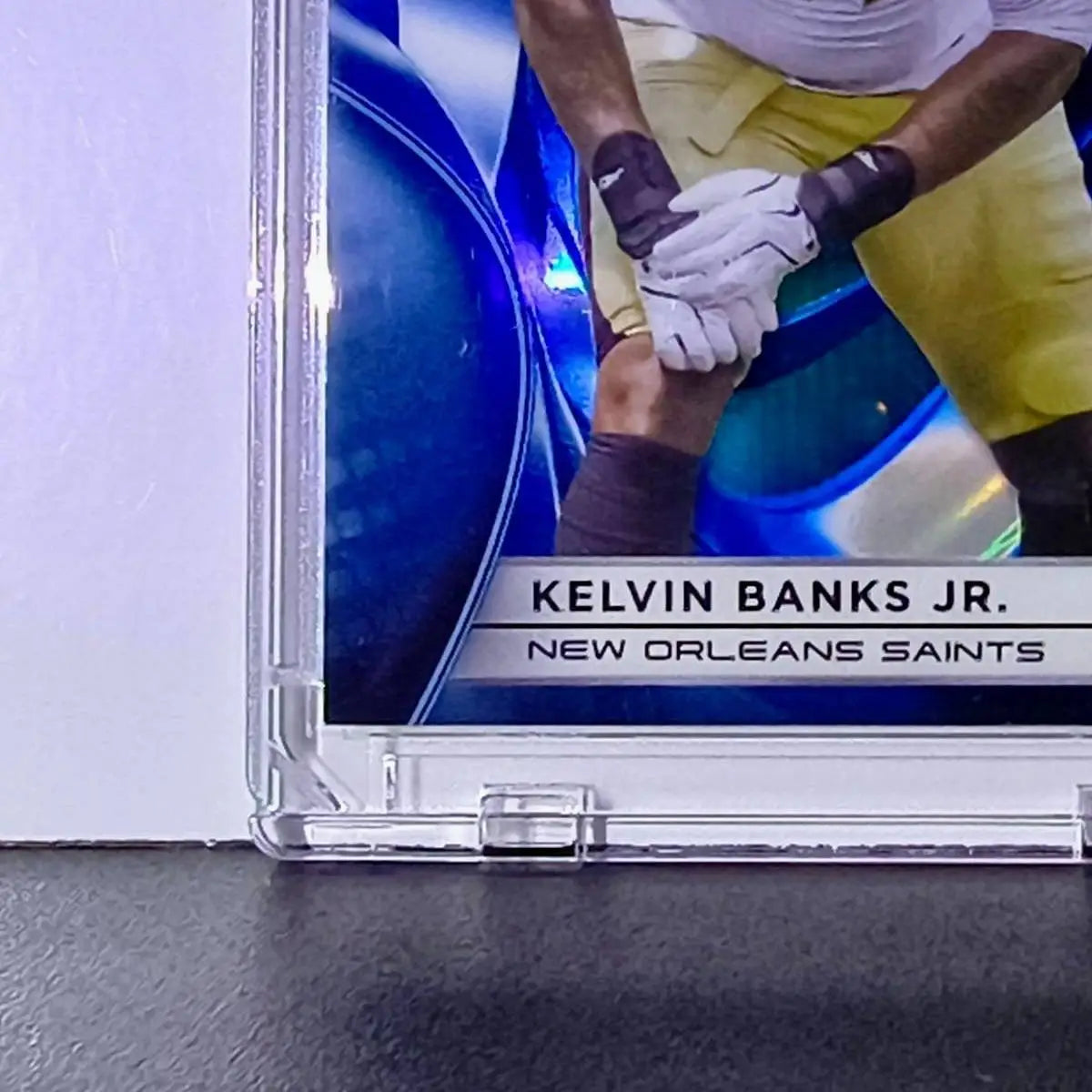 Kelvin Banks Jr Rookie 2025 NFL Topps Chrome Black #134 Blue Refractor 139/150 - Football Card Single